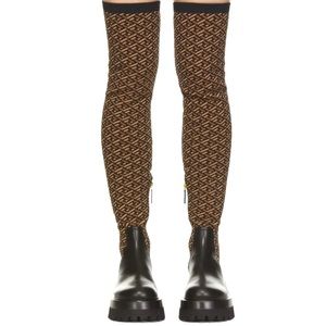 Versace elegant elastic fabric pattern never worn with tag and duster